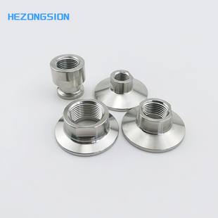 2快装 4丝扣法兰接头 内外丝转卡盘NPT内外螺纹G1 304不锈钢快装