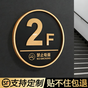 亚克力楼层标识牌大号数字贴纸指示别墅办公大楼厂房学校楼栋电梯层数楼号索引标牌小区单元楼客梯楼牌号导视