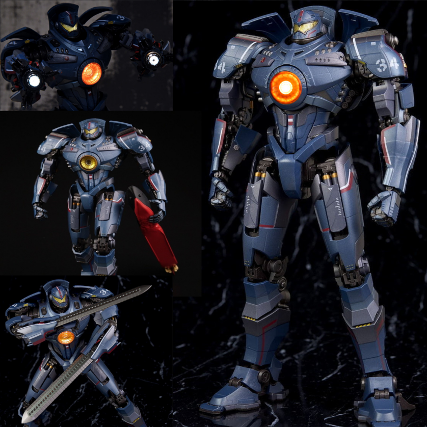 NECA PACIFIC RIM 2 메카 복수 방랑자 모델 어린이 움직일 수있는 빛나는 그림 장난감 로봇 인형