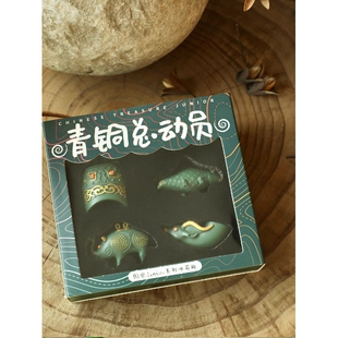 西安文创博物馆青铜器文物复制树脂立体冰箱贴青铜总动员磁贴礼物