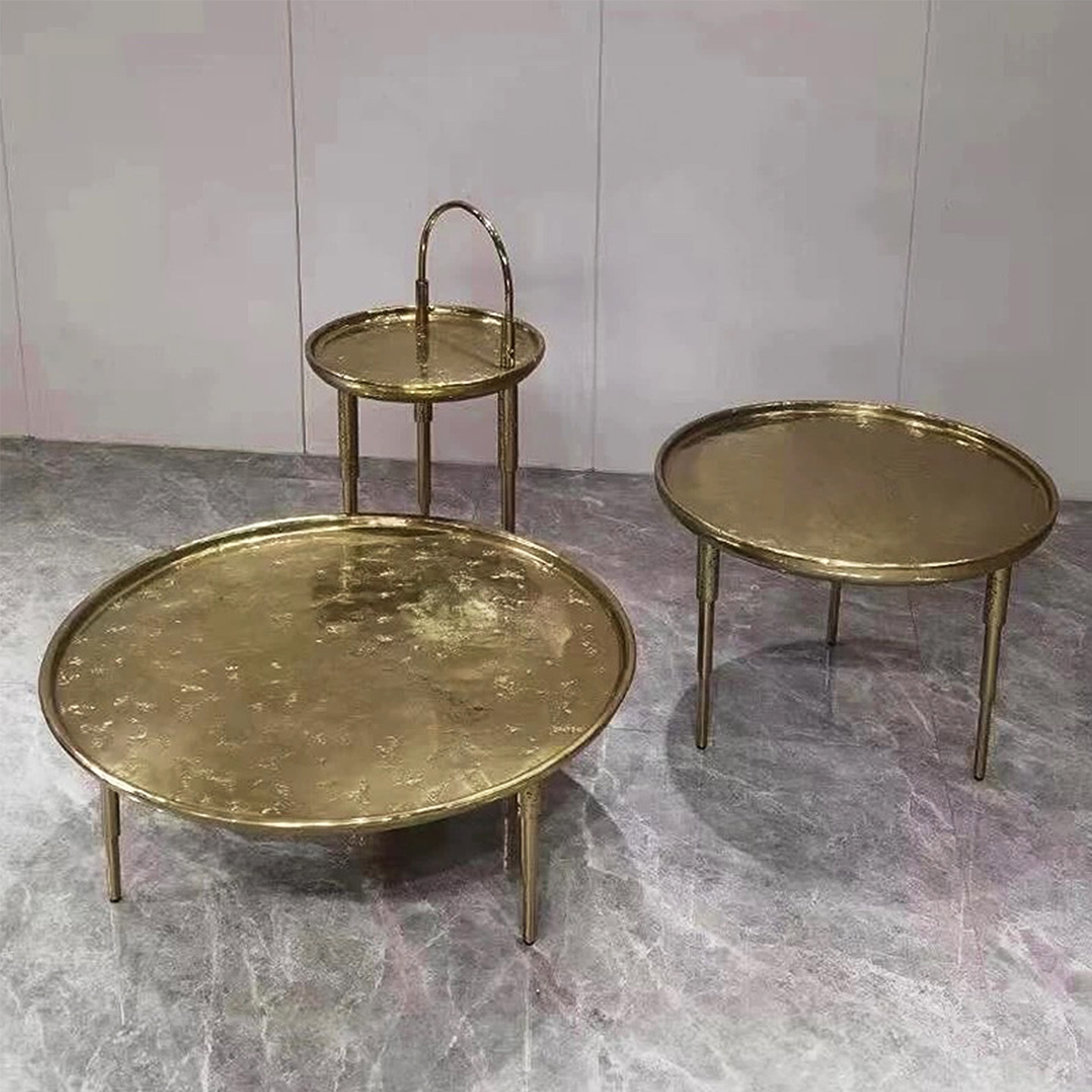 意式金属茶几轻奢高级感艺术家用设计师款小圆桌组合现代沙发边几,住宅家具,茶几,淘宝优惠券,粉丝福利购,淘宝优惠卷