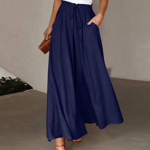 Loosen leg 裙褲 wide 松緊腰闊腿長款 the tighten and culottes