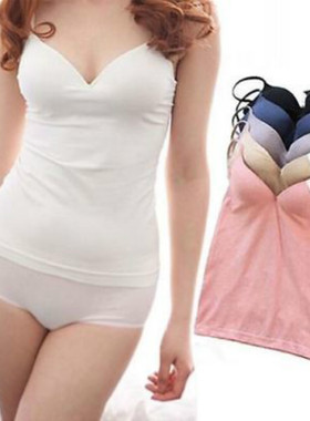 Modal Underwire Bra Camisole莫代尔一片式无钢圈文胸式吊带背心