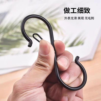 升级款金属实心弹簧扣S型挂钩防风扣S型挂钩厨房卧室浴室阳台收纳