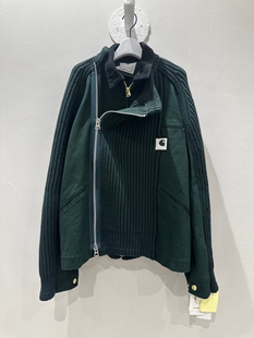 【木】正确版2026新款佘诗曼同款羊毛不对称拉链立体廓形拼接外套