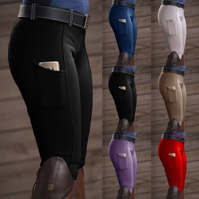 弹力提臀女士休闲马裤