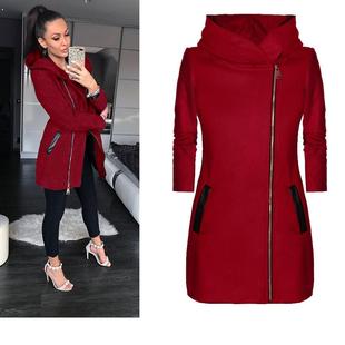 Hooded Coat Velvet Women Zipper Jacket Plus Side Sweatshirt