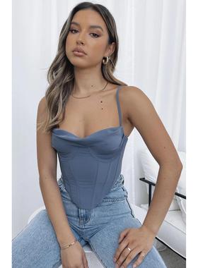 summer spring party bustier casual backless tops tank