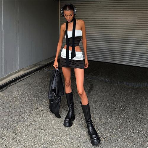 casual pu leather cropped jackets slim long coats women