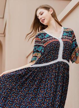 Sanya plus dress size Hainan fat beach dress Bohemian