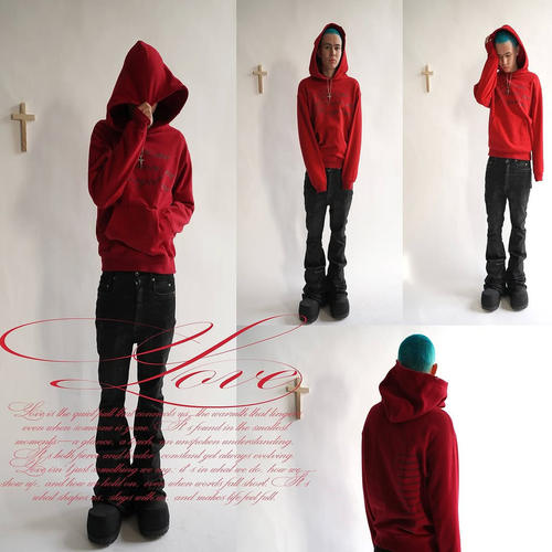 Long sleeved pullover hoodie sweatshirt y2k