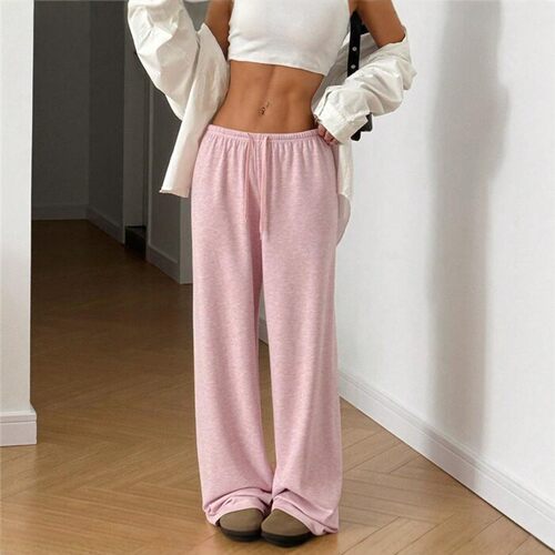 欧美休闲宽松直筒裤阔腿裤长裤子女 Casual Pants Trousers Women