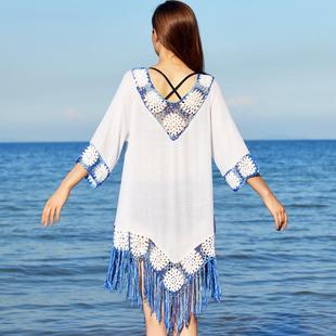 women for dress beach Bohemian sunscreen beach hand-woven