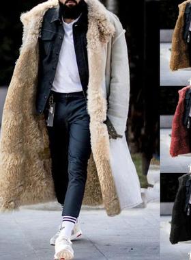 fur and coat leather version long jacket colors imitation