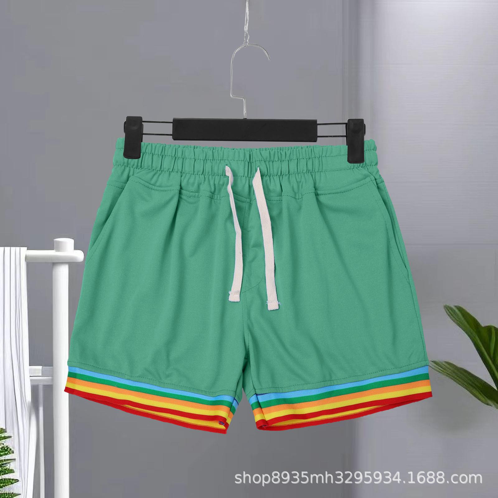sand casual waist Mens rainbow sports basketball shorts