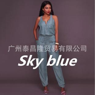 Casual Jumpsuit Slim Vest Fashion Waisted Womens Fit Wear