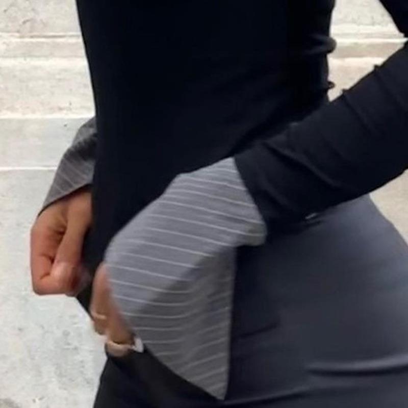 women japanese gyaru s aesthetic streetwear striped