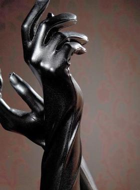 Sexy gloves long sexy nightclub shiny leather rubberized