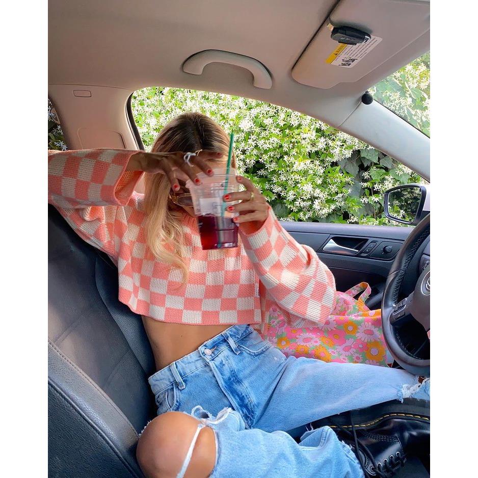 Fashionable womens college style sweater outerwear