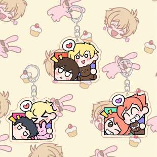 樱兰高校男公关部钥匙扣须王环藤冈春绯亚克力覆膜卡通小挂件