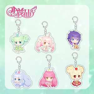 小花仙动画周边钥匙扣夏安安小爱库库鲁千韩伊瞳可爱书包挂件挂饰