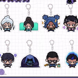 无畏契约游戏周边钥匙扣Q版小人捷风奶妈暮蝶幽影亚克力书包挂件