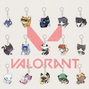 无畏契约周边钥匙扣可爱贤者捷风暮蝶同人猫猫表情包书包挂件礼物