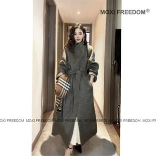 休闲中长款 熊棕灰腰带款 25年秋冬新款 双面羊毛大衣外 人生大衣