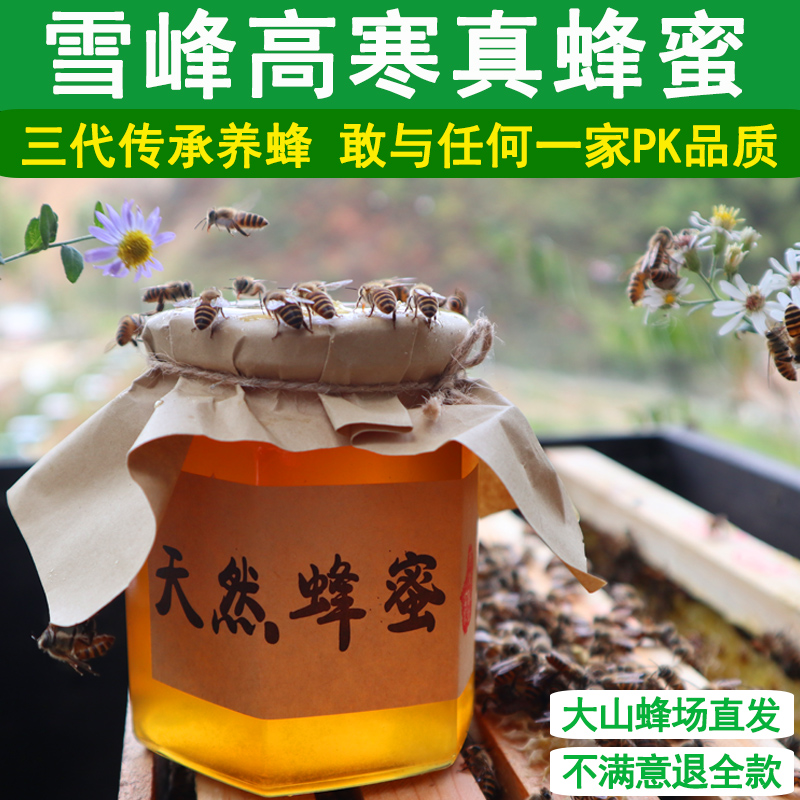 蜂蜜湖南深山野生纯正土蜂蜜农家自产天然成熟百花蜜