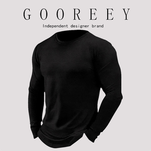 GooReey漫威毒液欧美2024春秋季休闲男士长袖修身T恤圆领健身运动