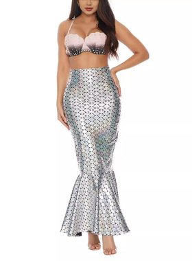 Mermaid high-waisted sexy fishtail dress美人鱼高腰性感鱼尾裙