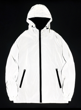 情侣款夜跑反光夹克衫Reflective jacket for couples' night run