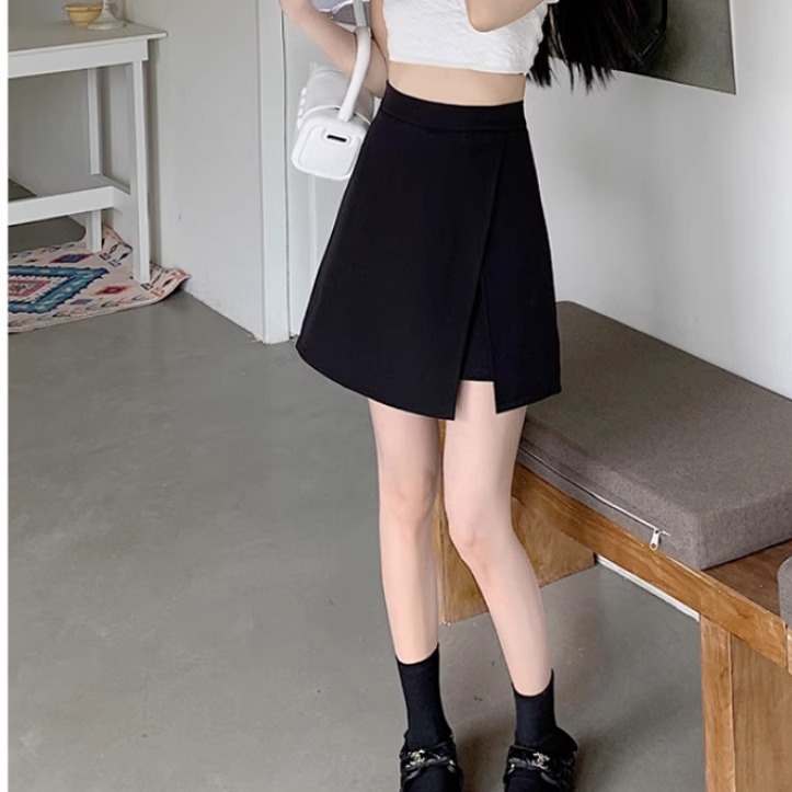 大码侧面开叉包臀裙裤