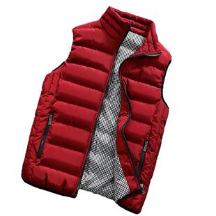 Men's loose warmth and thick vests男士宽松保暖纯色款加厚马甲