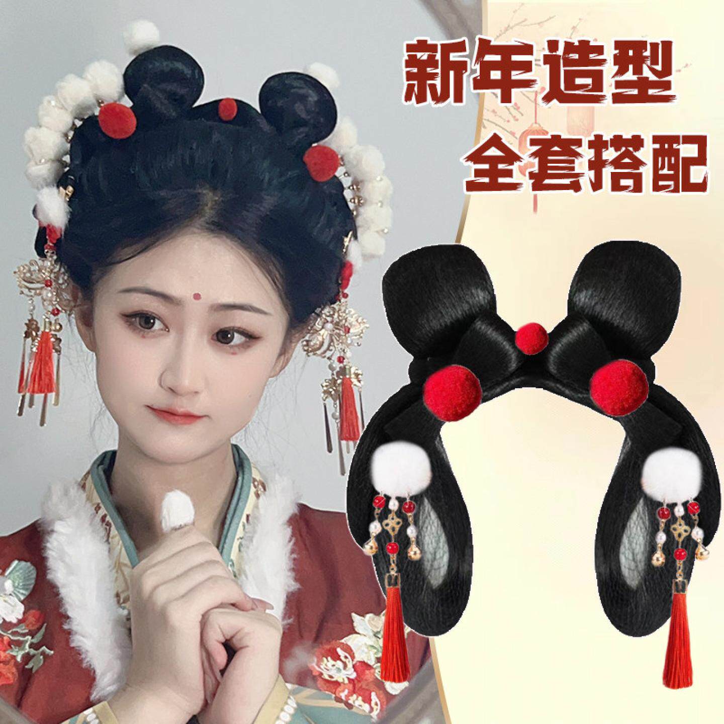古装古装汉服假发一体式假发