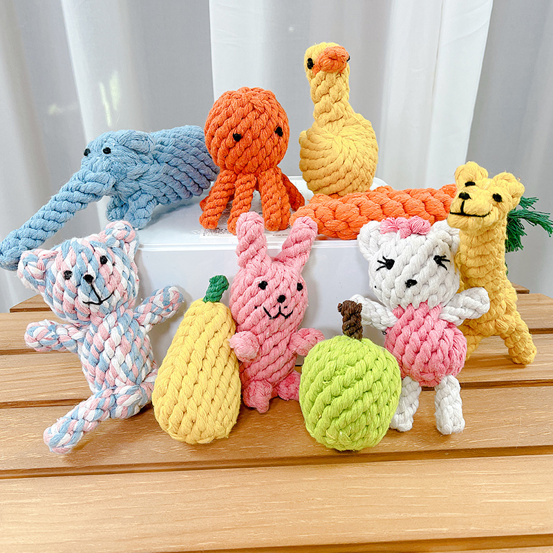 狗狗猫绳结玩具可爱造型磨牙解闷