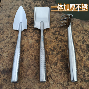 小花铲子加厚不锈钢家用种花工具阳台花盆松土小耙子园艺三件套装