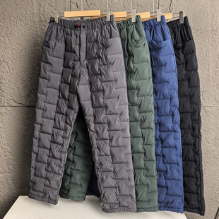 加厚直筒抗寒滑雪长裤 美式 御寒保暖舒适防风防泼水男士 冬季 棉裤