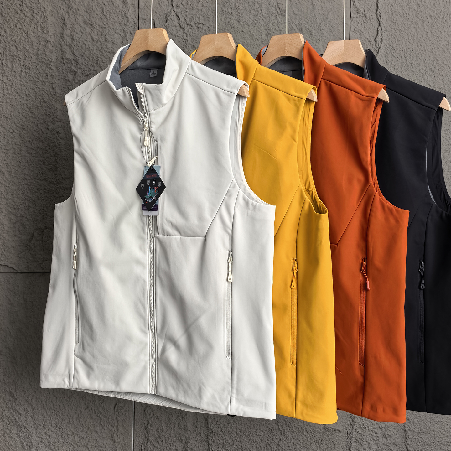 户外机能软壳无痕压胶抓绒马甲