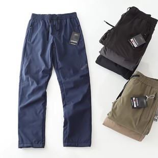 登山裤 户外冲锋裤 防风防水加绒加厚保暖抗寒休闲裤 男士 冬季