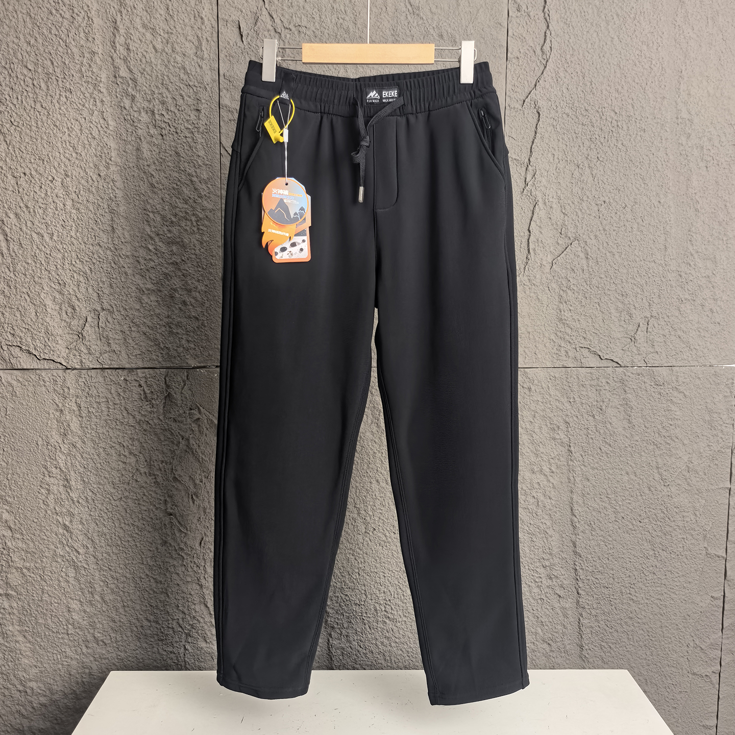 雪地裤!男女同款户外加厚加绒蓄热保暖防风防泼水护膝黑色登山裤