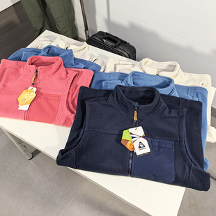 立领马甲 秋冬男女外贸户外恒温保暖坎肩无袖 情侣款 双面摇粒绒