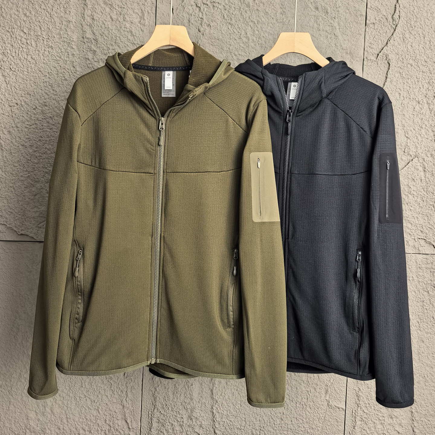 魔力格一体绒男秋冬防风抓绒夹克