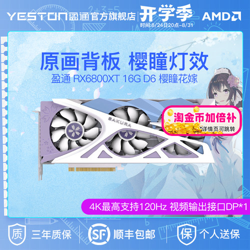 盈通RX6800XT独立显卡