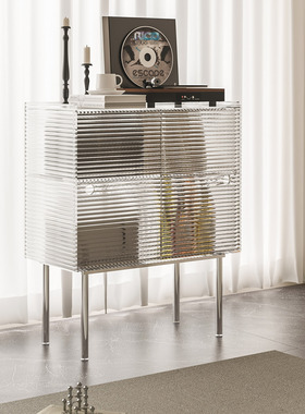 雅仆亚克力餐边柜客厅沙发边柜现代简约收纳柜储物柜包豪斯玄关柜