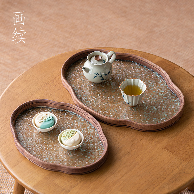 海棠玻璃干泡盘海棠玻璃干泡盘