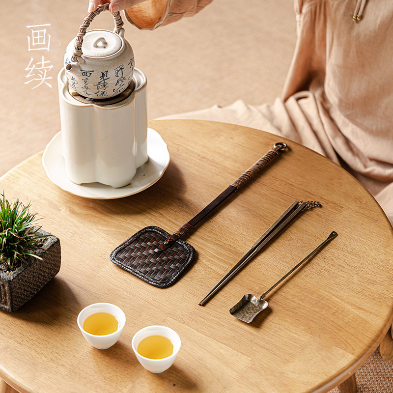 画续炭茶煮茶炉辅助工具纯铜夹用具炭铜筷子炭烧炉铜铲炭火铲套装,餐饮具,茶道/零配,淘宝优惠券,粉丝福利购,淘宝优惠卷