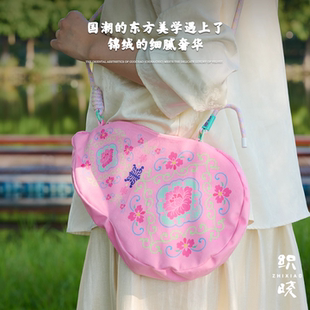 国风国潮葫芦包通勤日常中式 斜挎包加厚耐磨帆布袋文艺百搭单肩包