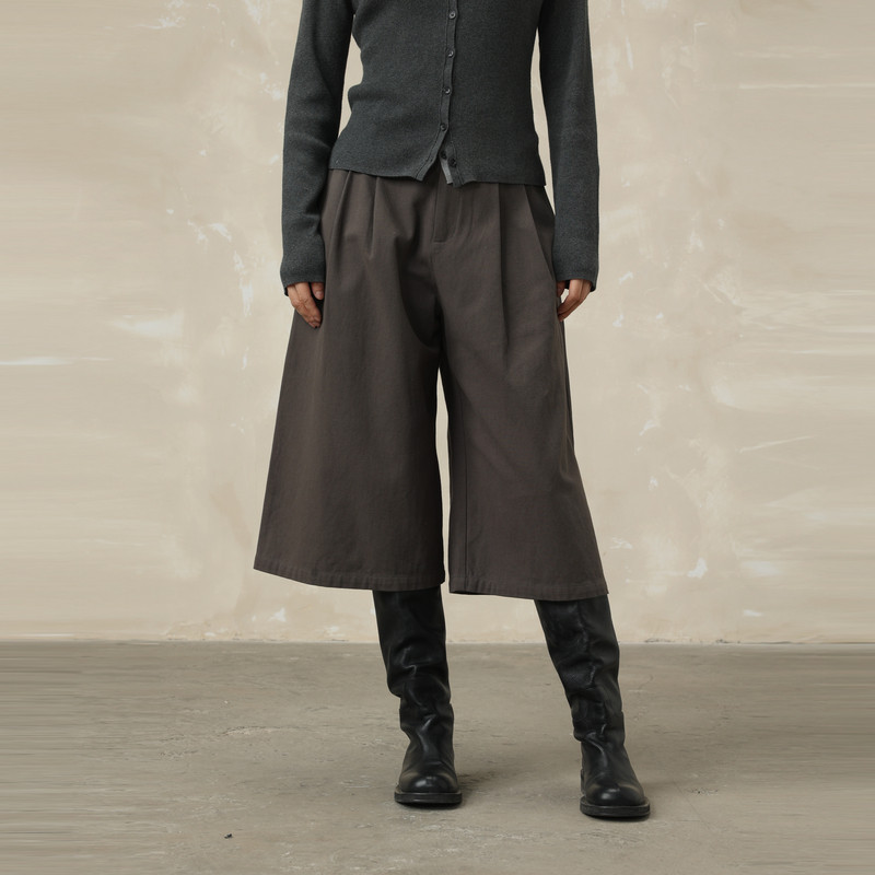 AIRIQI商场同款26春新款高腰简约七分阔腿靴裤休闲裤女AY6