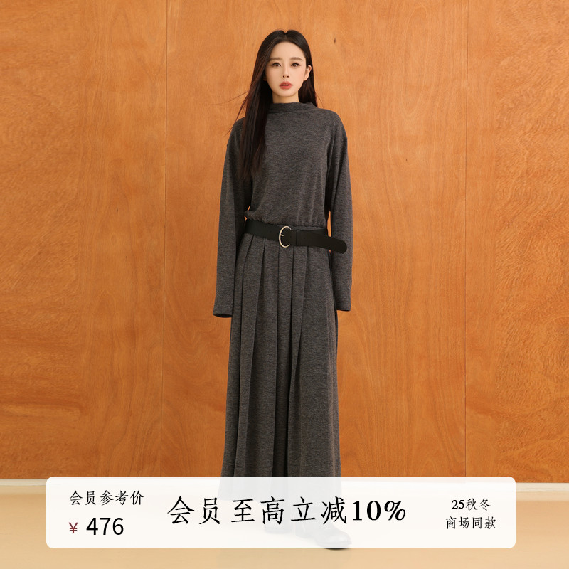 AIRIQI25冬新款休闲针织连衣裙